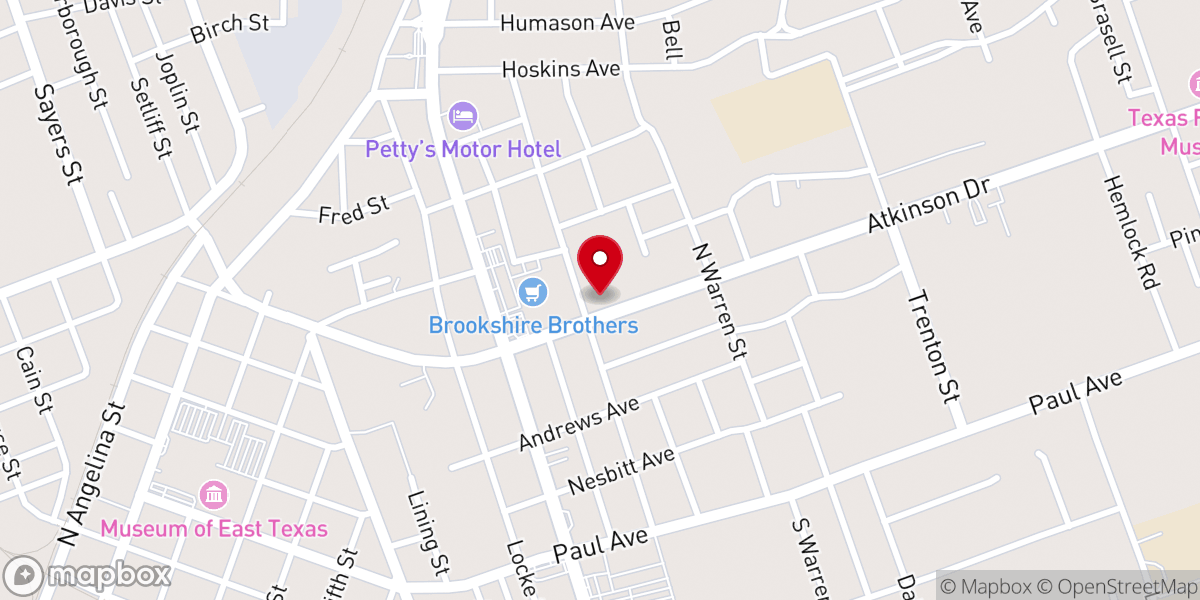 Map showing location of First Lutheran Church
