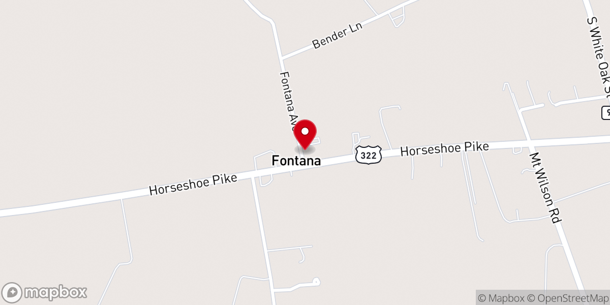 Map showing location of Fontana Chapel