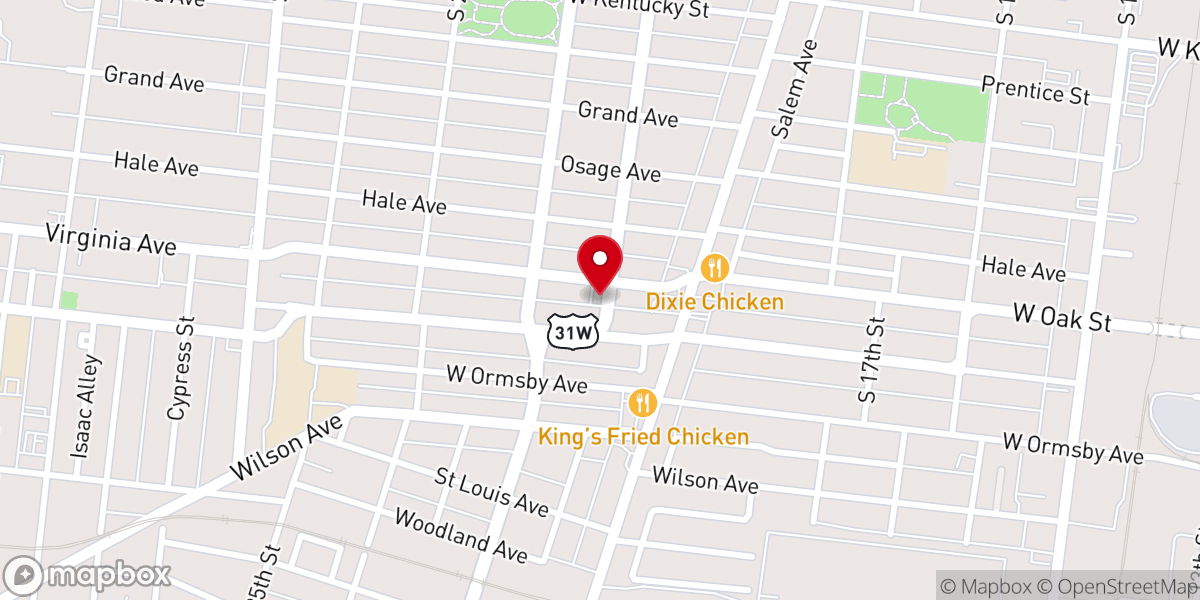 Map showing location of Greater New Beginnings Christian Church