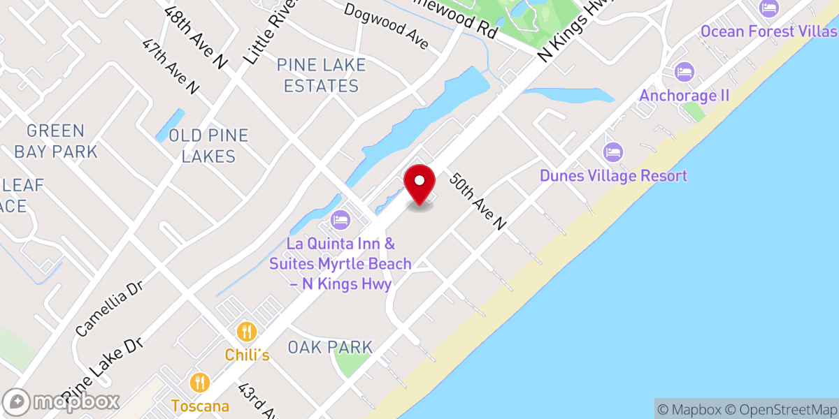 Map showing location of Ignite Myrtle Beach