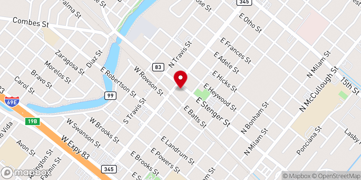 Map showing location of The Collective Church of RGV