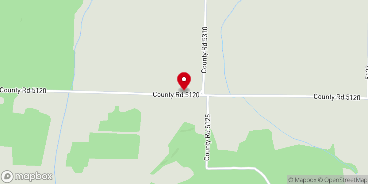 Map showing location of Dry Creek Church