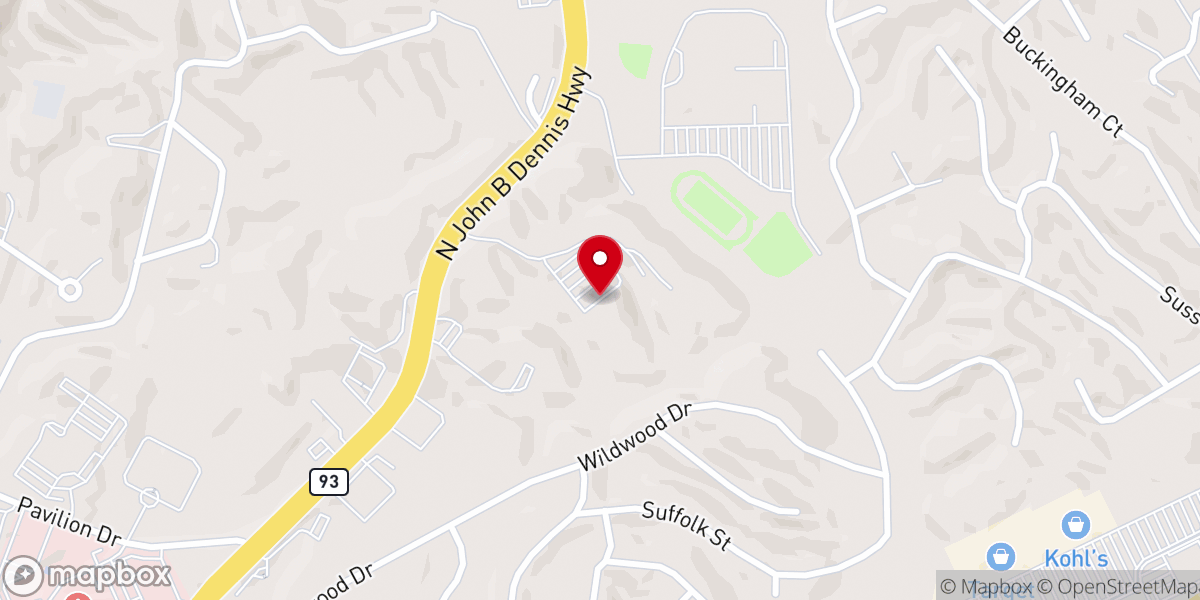 Map showing location of St Dominic's Catholic Church