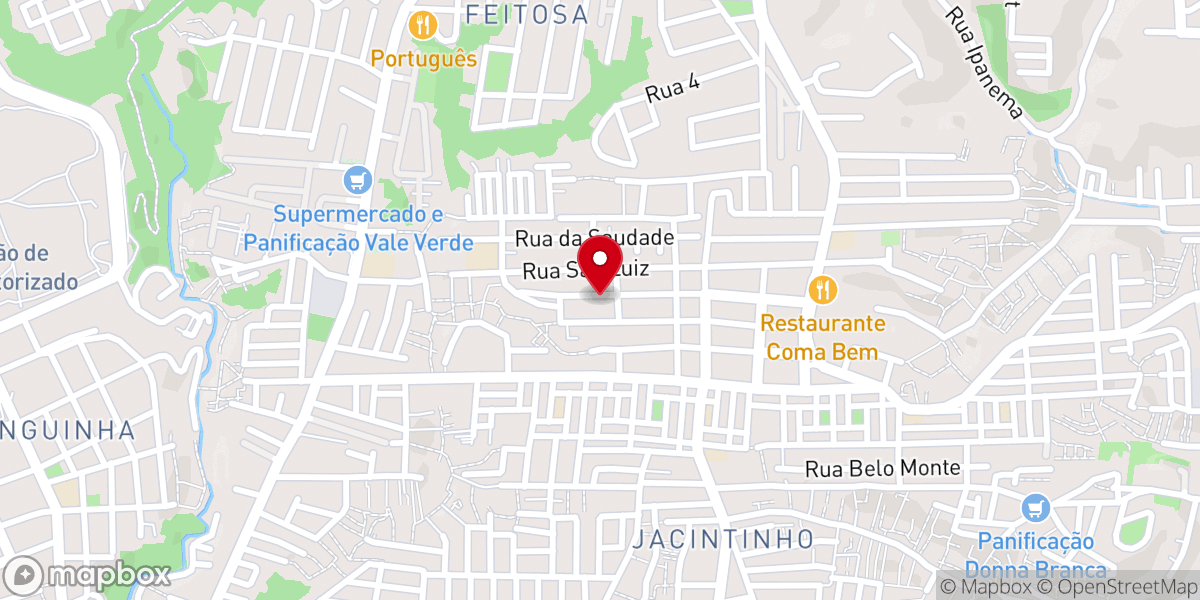 Map showing location of Igreja Pentecostal Deus É Amor Piabas