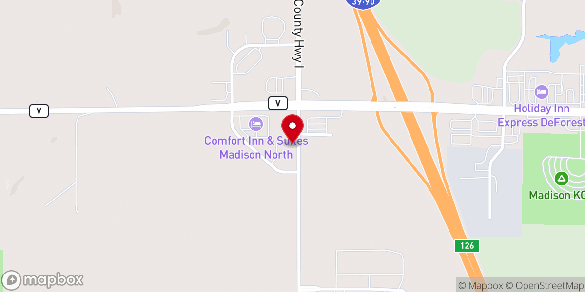 Map showing location of Harvest Church