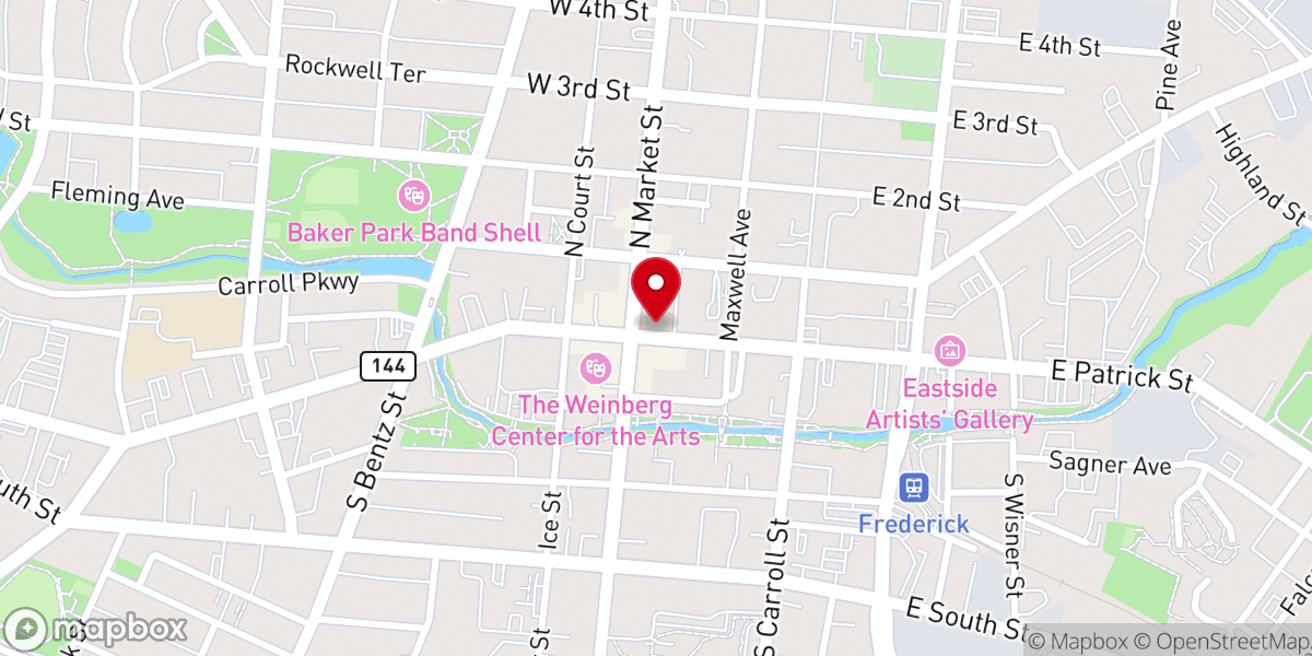 Map showing location of National Day of Prayer Frederick