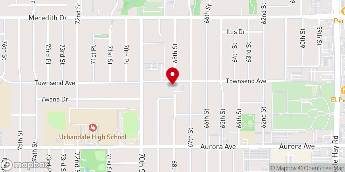 Map showing location of New Hope Assembly - Offices & Student Campus