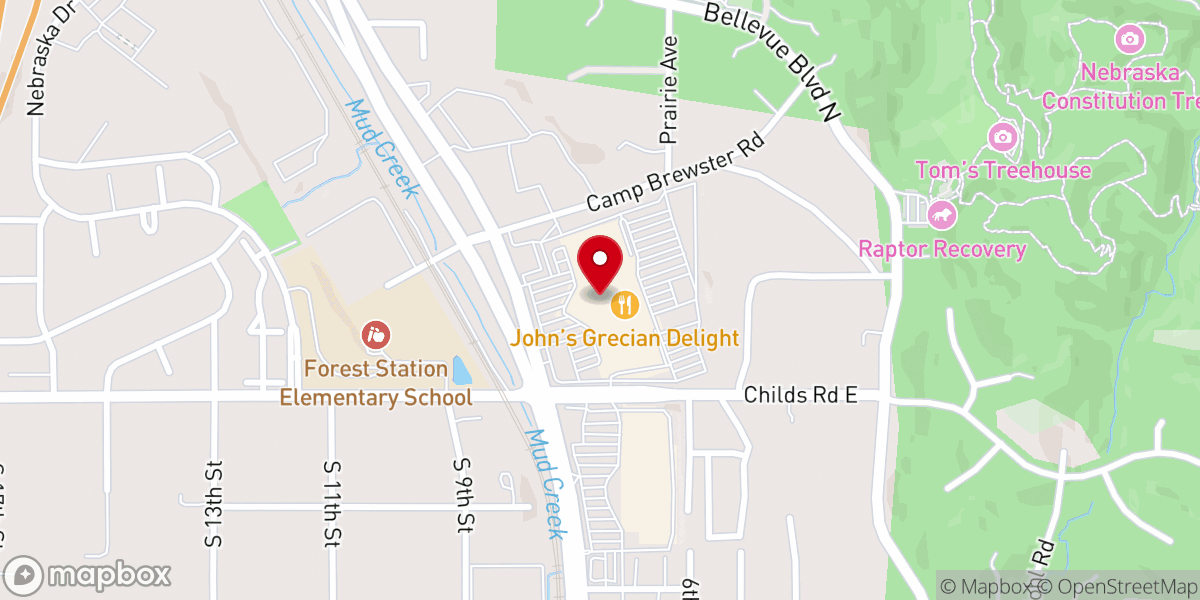 Map showing location of Grace Bible Church