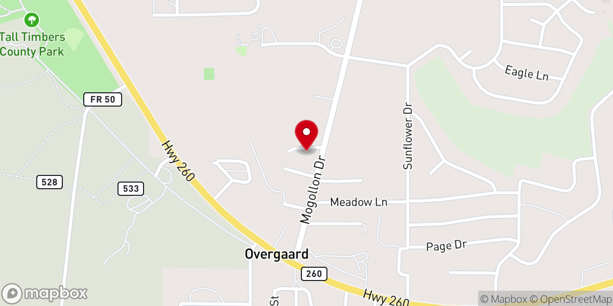Map showing location of Faith Lutheran Church