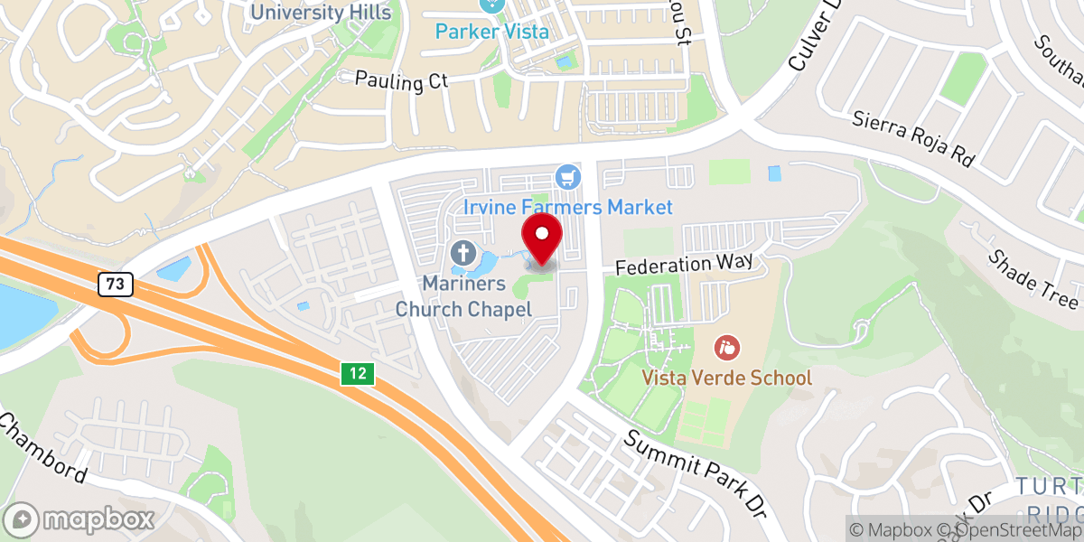 Map showing location of Mariners Church Irvine