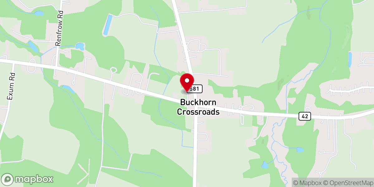 Map showing location of Buckhorn Global Methodist Church