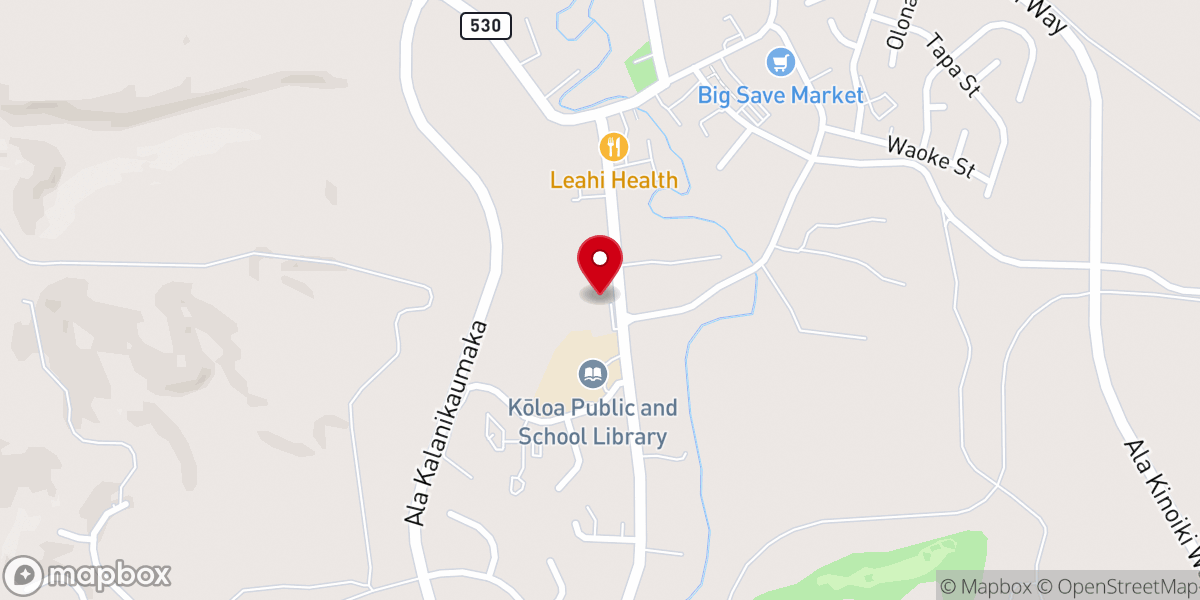 Map showing location of The Church at Koloa