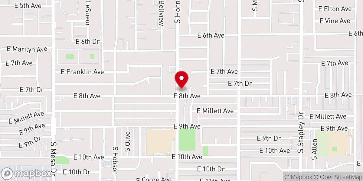 Map showing location of Progressive Baptist Church
