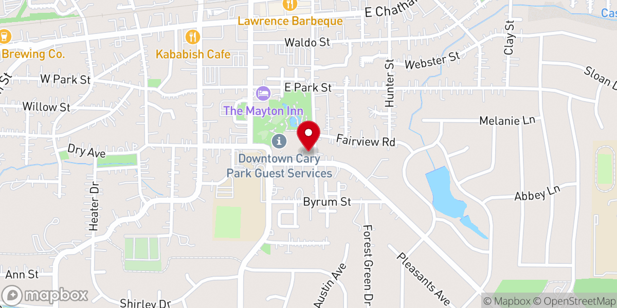 Map showing location of GiGi's Playhouse Raleigh
