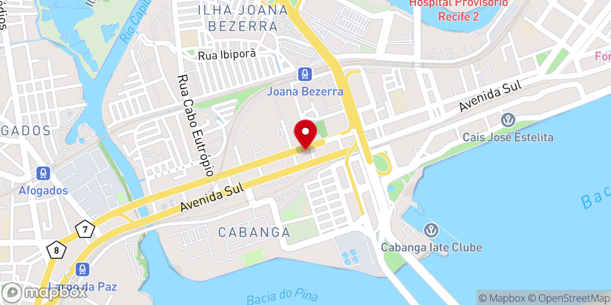 Map showing location of Igreja Batista da Rua Imperial
