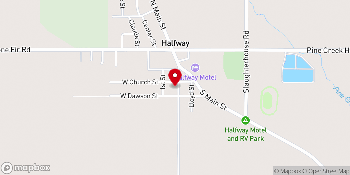 Map showing location of Presbyterian Church