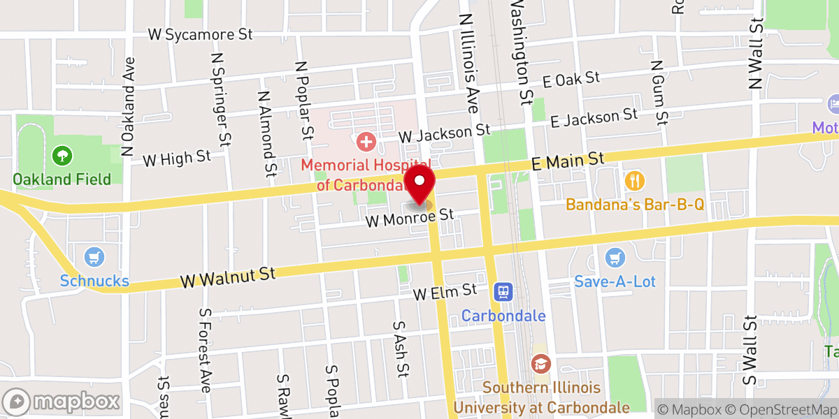 Map showing location of De Soto United Methodist Church