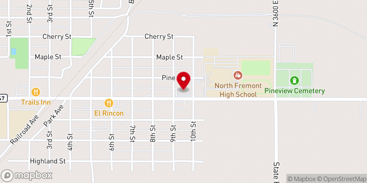 Map showing location of ASHTON COMMUNITY CENTER