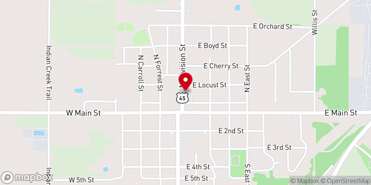 Map showing location of First Southern Baptist Church