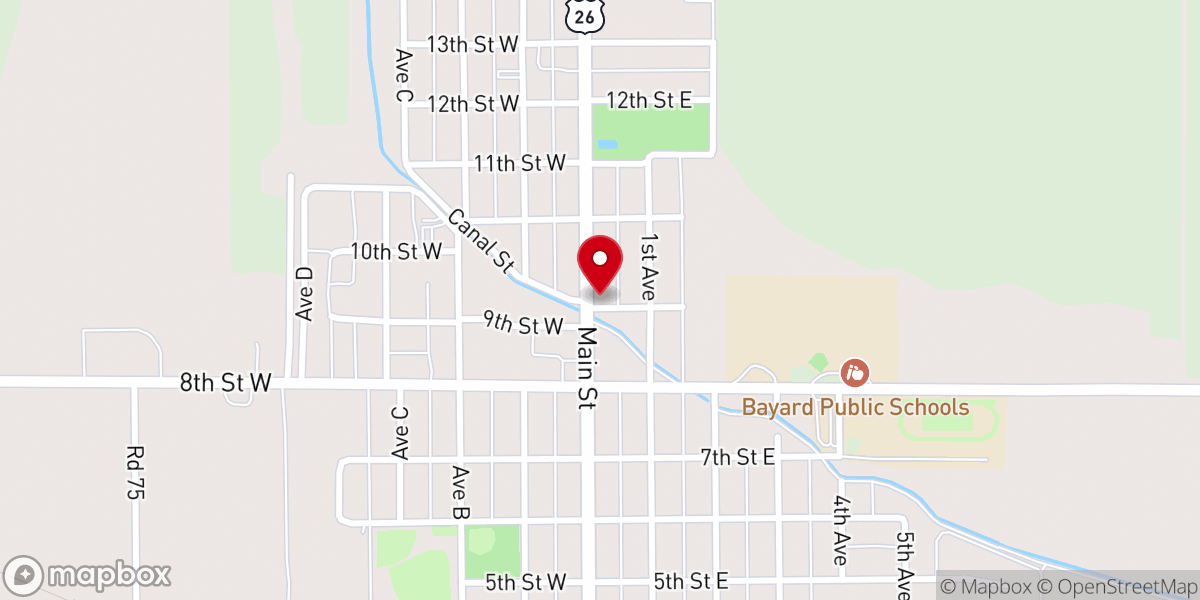 Map showing location of Community Bible Church