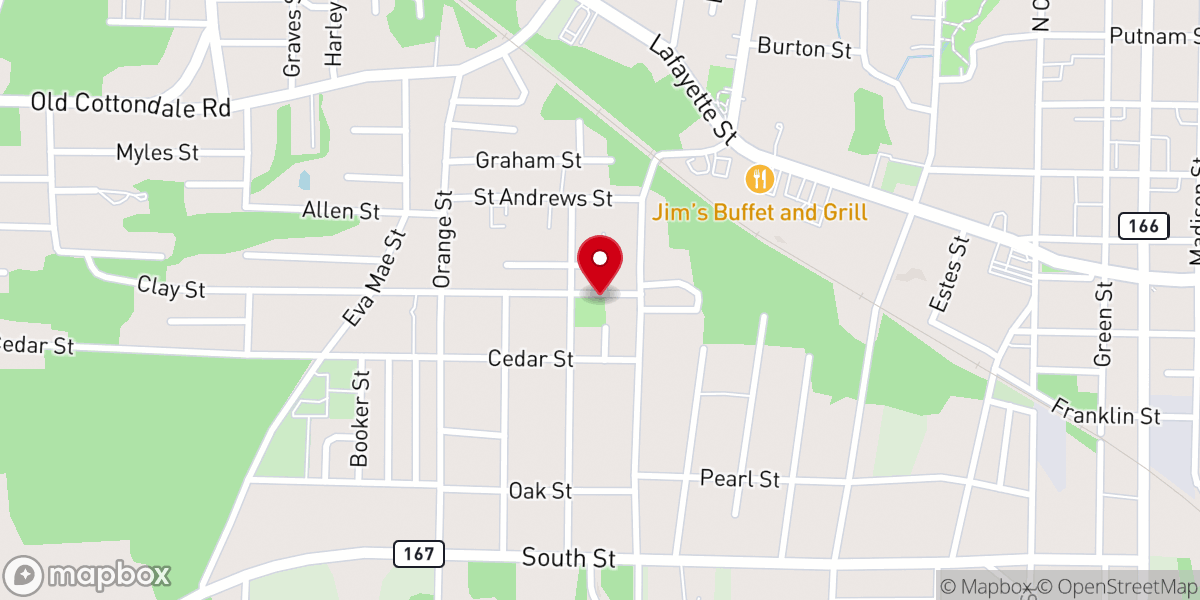 Map showing location of McLane's Community Center