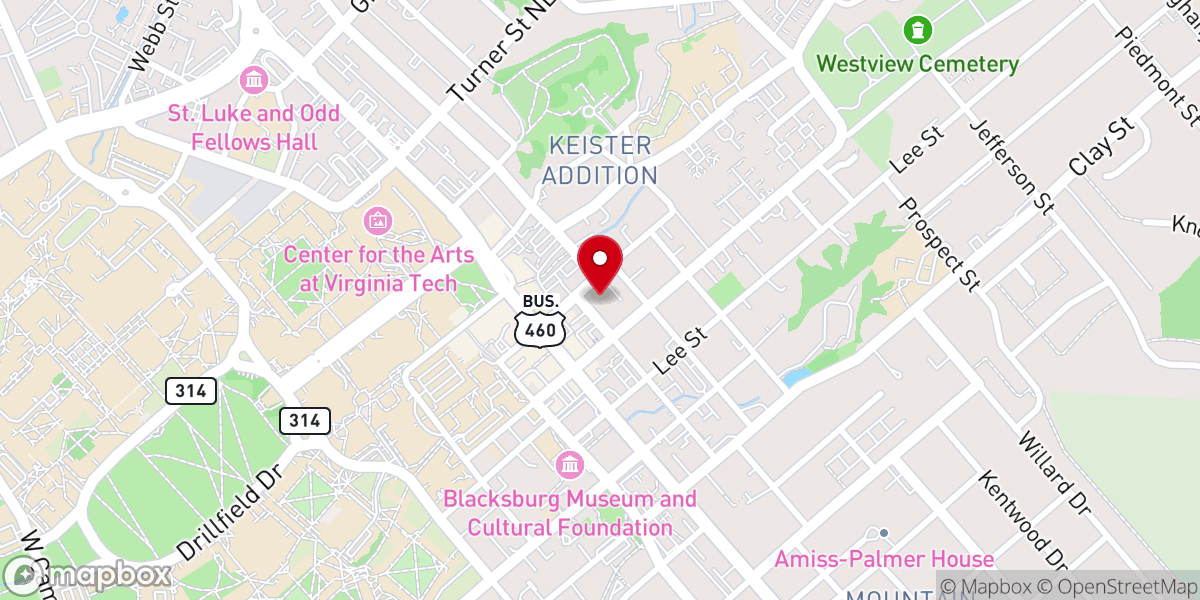Map showing location of Christ Episcopal Church