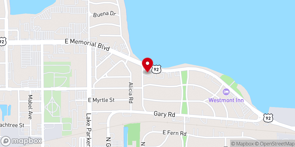 Map showing location of Pen Florida Assemblies of God