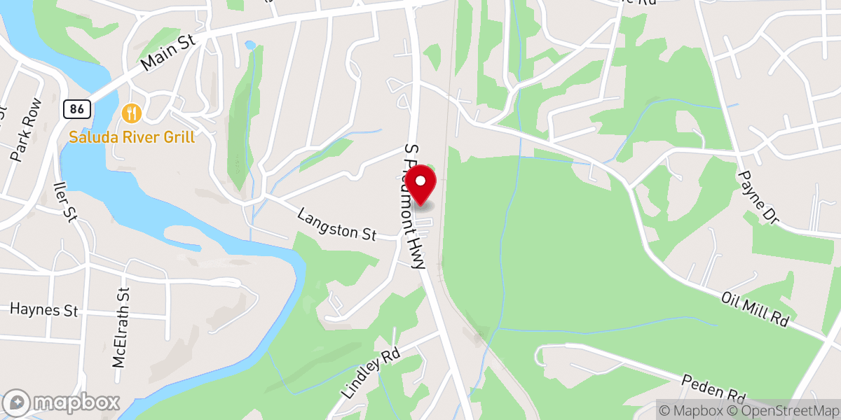 Map showing location of Life Church