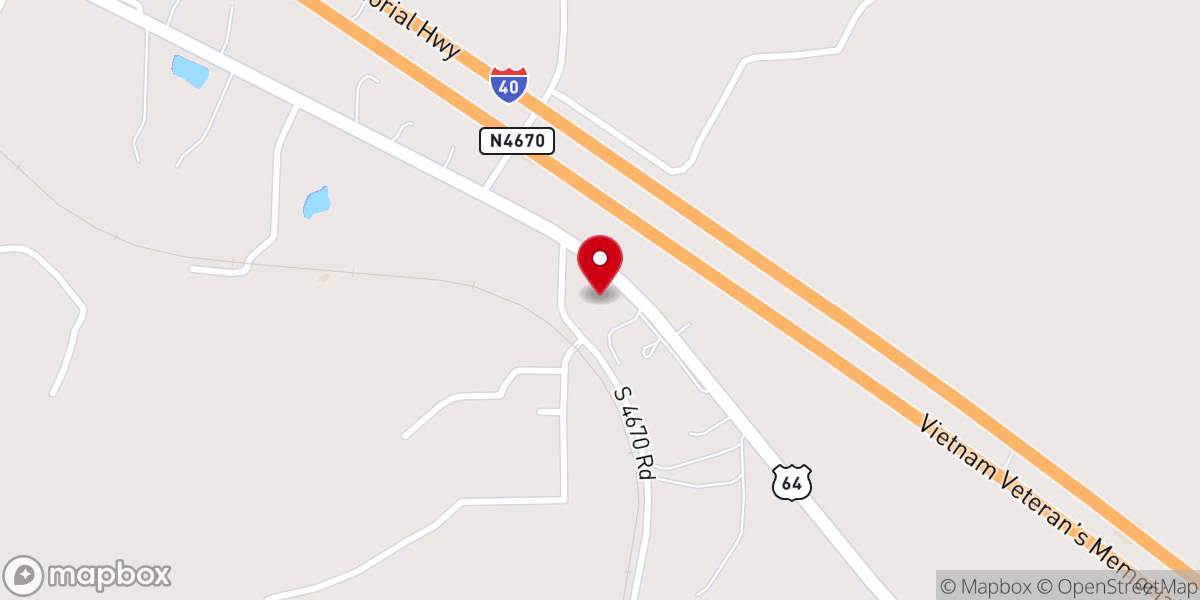Map showing location of Hillside Pentecostal Church-God