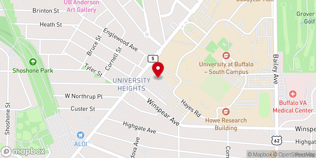 Map showing location of St. Joseph University Parish