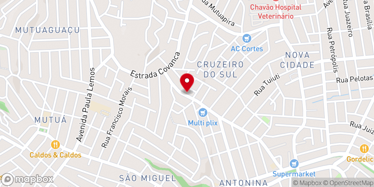 Map showing location of Assembleia de Deus Cidade Santa