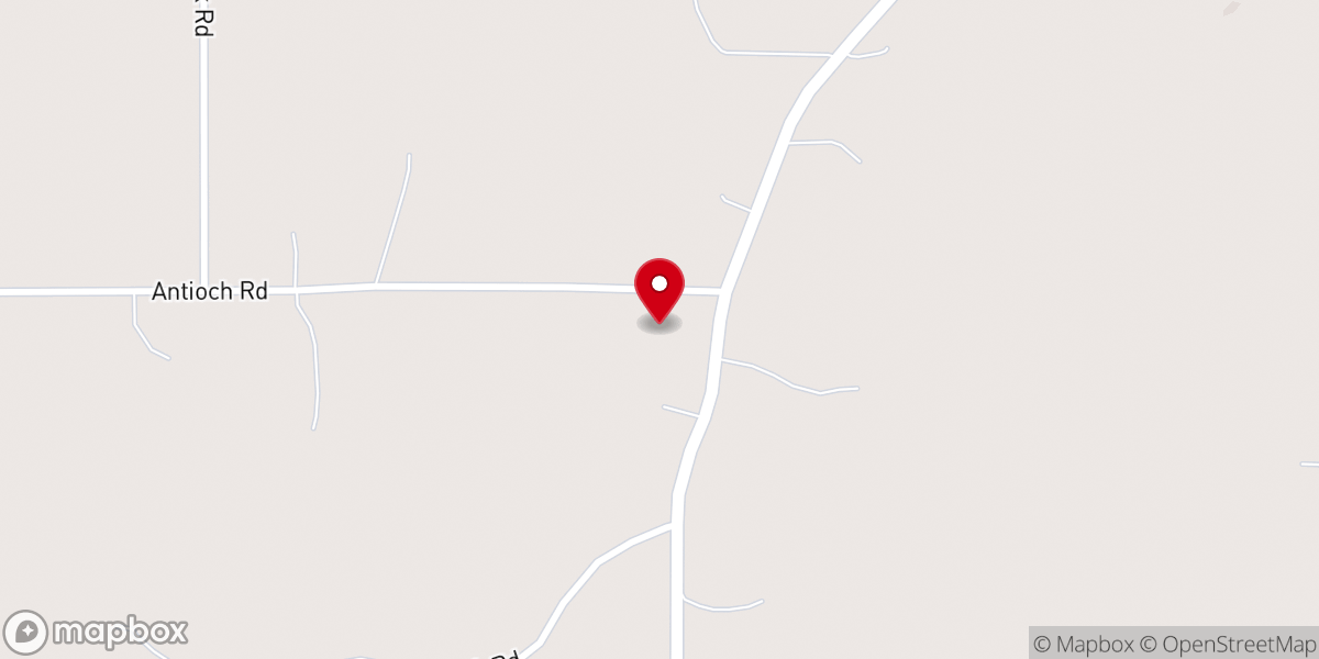 Map showing location of Antioch Christian Church