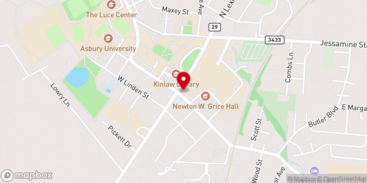 Map showing location of Wilmore Presbyterian Church