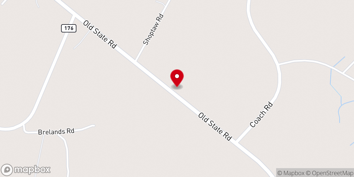 Map showing location of Briner Christian Church
