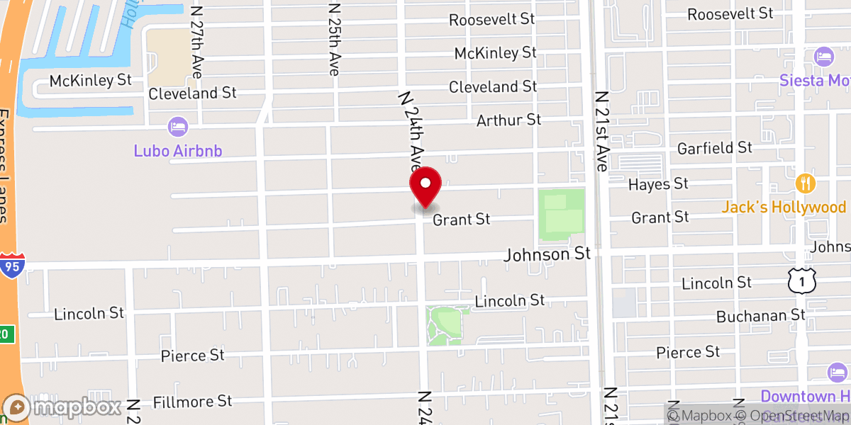 Map showing location of Hollywood First Assembly Of God