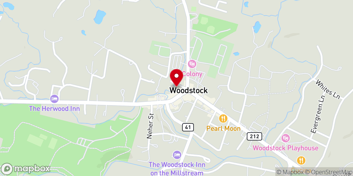 Map showing location of Good Neighbor Food Pantry of Woodstock - Food Distribution Center
