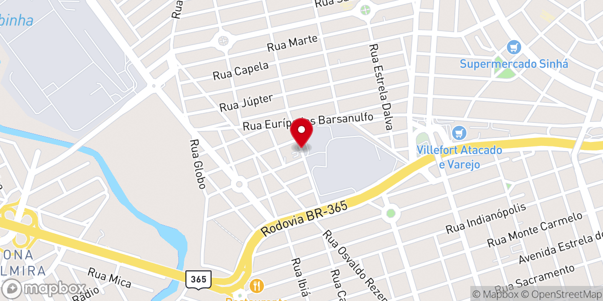 Map showing location of Igreja Batista Liberdade