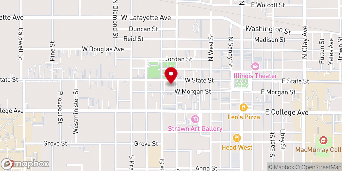 Map showing location of Grace United Methodist Church
