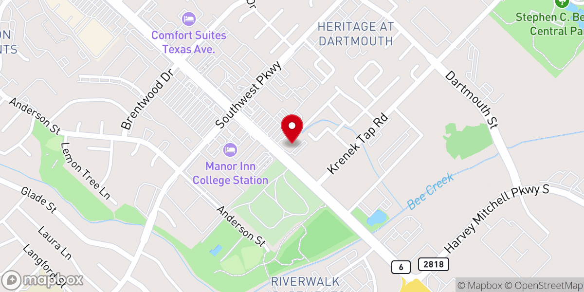 Map showing location of The Door College Station
