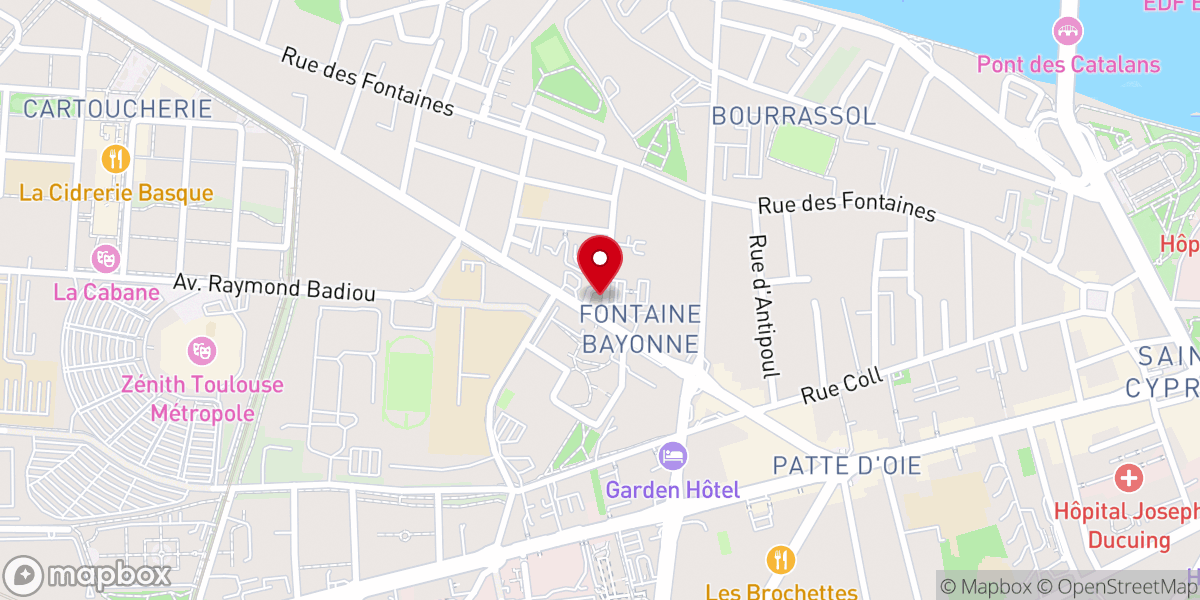 Map showing location of Église La Rencontre