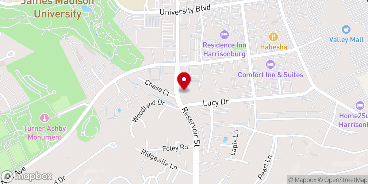 Map showing location of Mabel Memorial Church