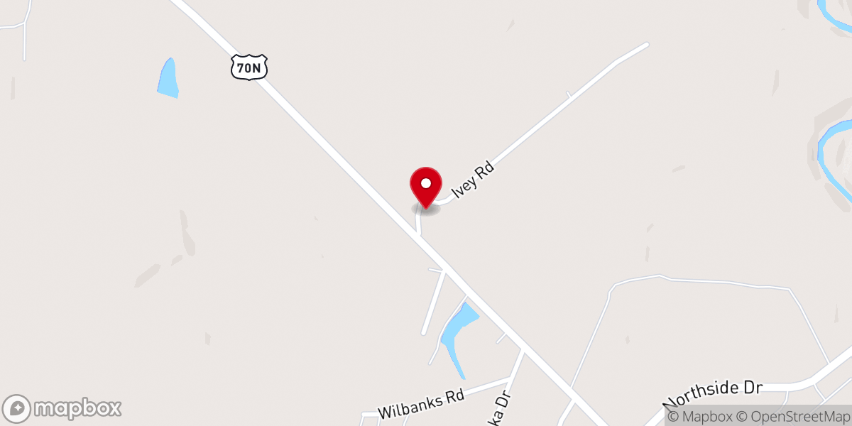 Map showing location of Mountain View Church