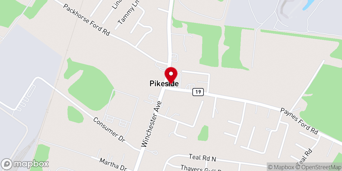 Map showing location of Pikeside Methodist