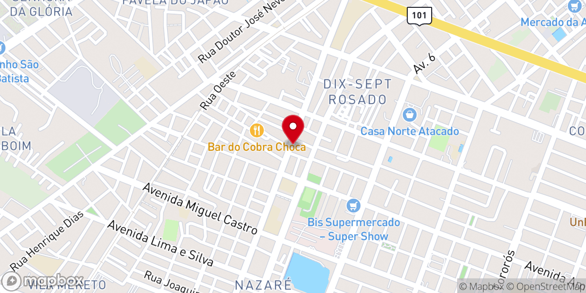 Map showing location of IPMA Igreja Pentecostal Ministério do Avivamento