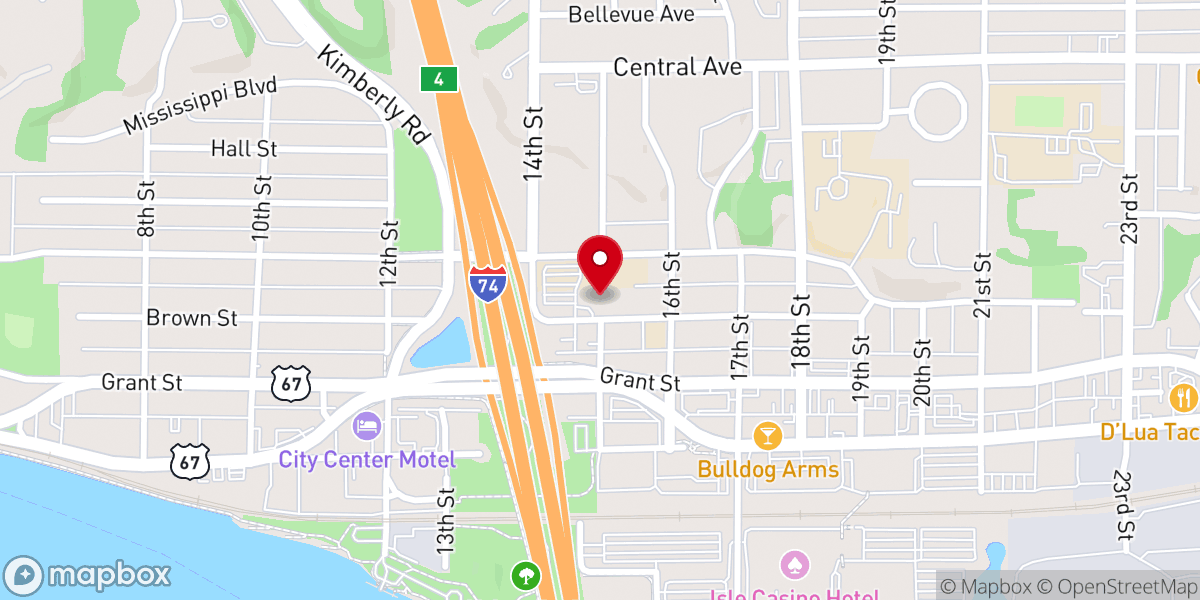 Map showing location of Our Lady of Lourdes Catholic Church