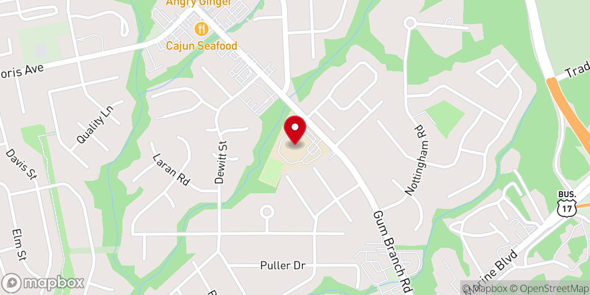 Map showing location of Anchor Free Will Baptist Church