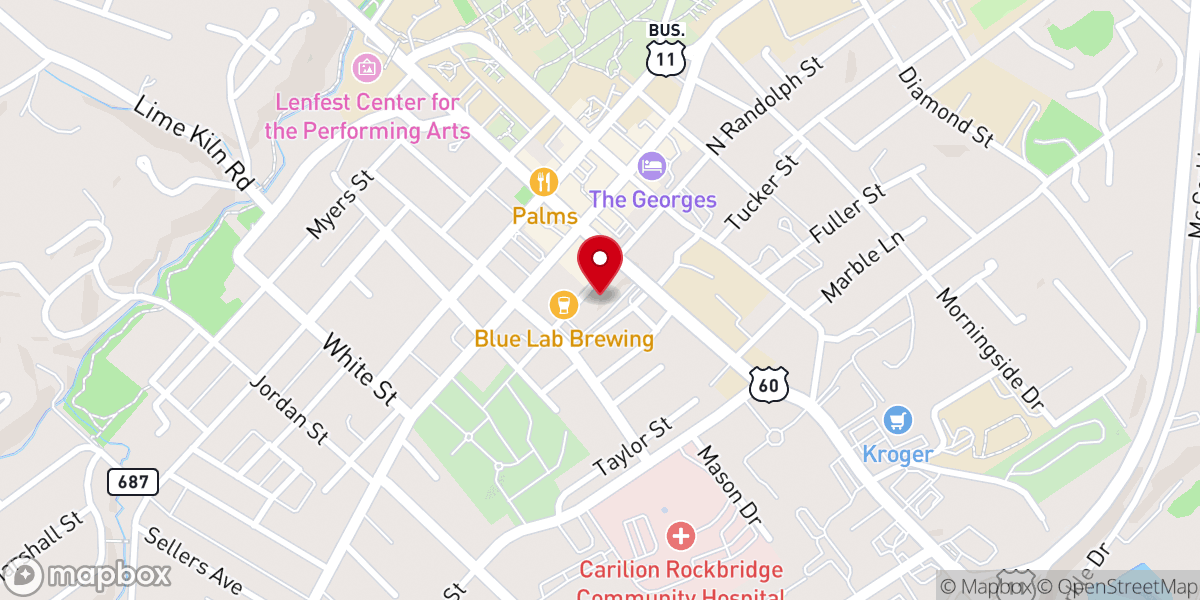 Map showing location of Randolph Street United Methodist Church