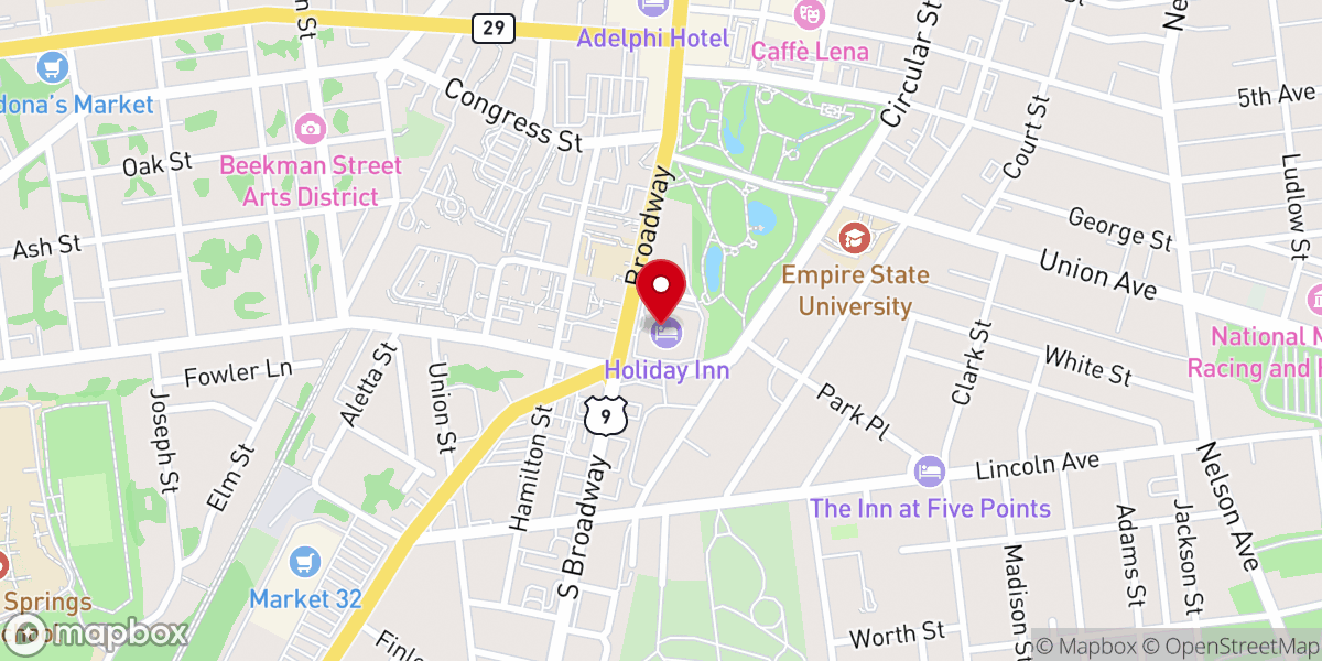 Map showing location of Holiday Inn Saratoga Springs by IHG