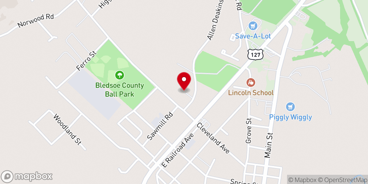 Map showing location of Cumberland Fellowship Pikeville