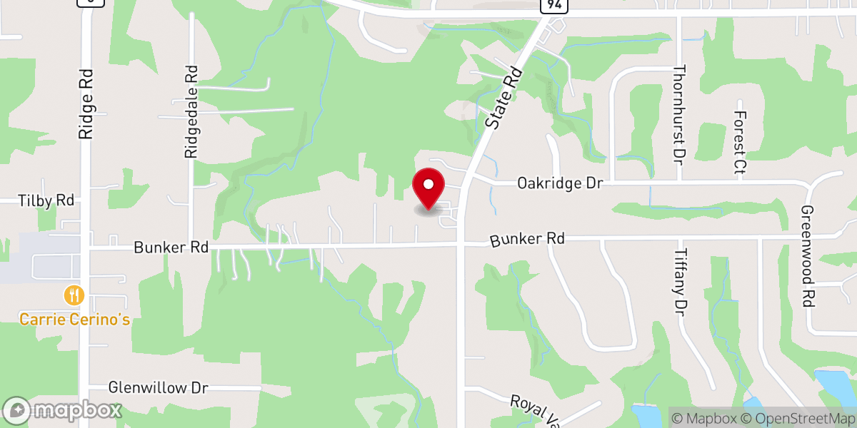 Map showing location of State Road Community Church